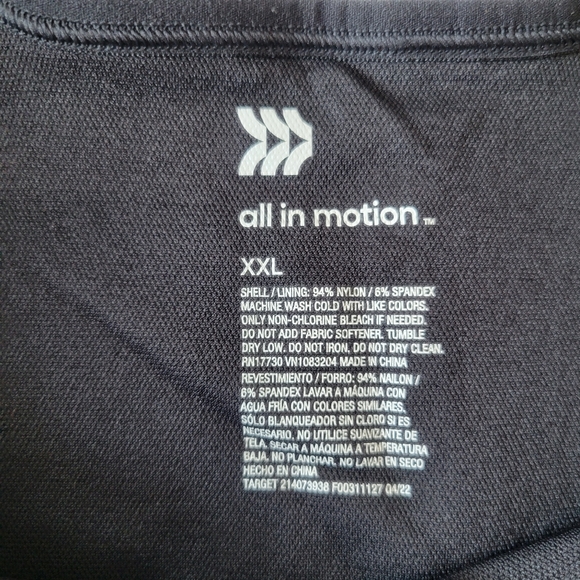 All In Motion Cropped Seamless Ribbed Tank XXL NWT Black Square Neckline Stretch - Picture 7 of 14